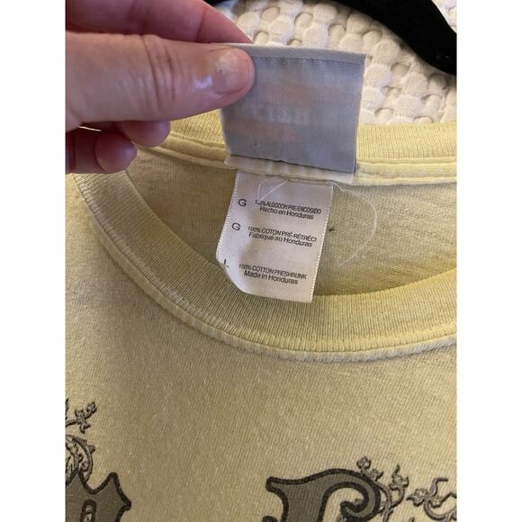 VTG Toby Keith Yellow Tie Dye Courtesy Of The Red White Blue Tshirt L RARE! Y2K - Picture 4 of 6